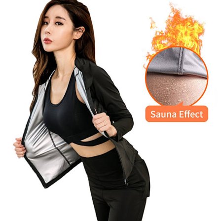 Slim Fitness Svett Sauna Kostym Viktminskning Topp för Kvinnor