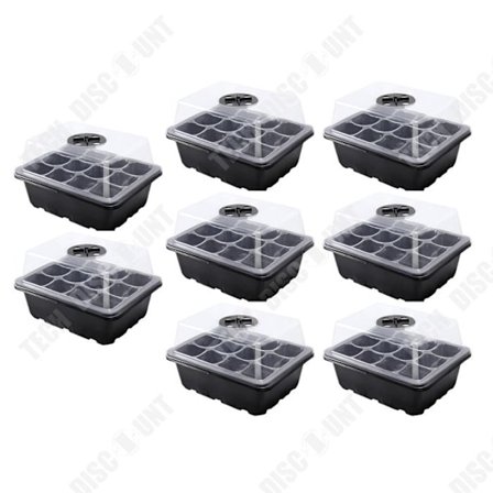 Frölåda - TECH DISCOUNT - 8 delar - Plast - 12 fack - Transparent lock