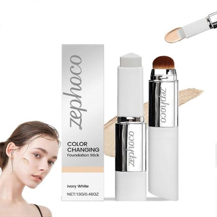 Blanc Cover Cream Stick, Fargeendrende Lysnende Sminkebase, Fuktighetsgivende Concealer Julegaver Hvit Foundation for Feilfritt Utseende (Natural)