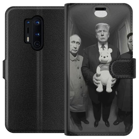 Yhteensopiva Lompakkokotelo OnePlus OnePlus 8 Pro Mustavalkoinen taideteos surrealistisella poliittisella symboliikalla ja odottamattomalla kontrastil