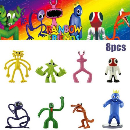 8 stk. Rainbow Friends Actionfigurer Legetøjssæt Julegave 8 stk.