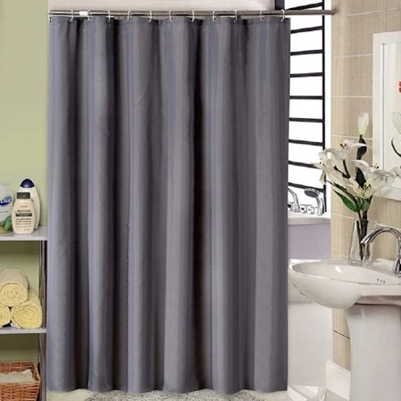 Easy to Clean Waterproof Shower Curtain Bathroom Shower Curtain 200 x 200 cm Grey