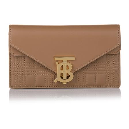 Burberry Vintage, Pre -owned Quilted TB Leather Belt Bag Bruin, Dames, Maat:ONE Size