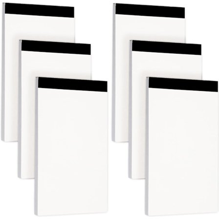 Blanke notatblokker, 6 stk. 3x5 tommer Notisblokk Blank Memo Pads for daglig planlegging Liten skriveblokk Mini lomme notatbok Refill for å ta notater
