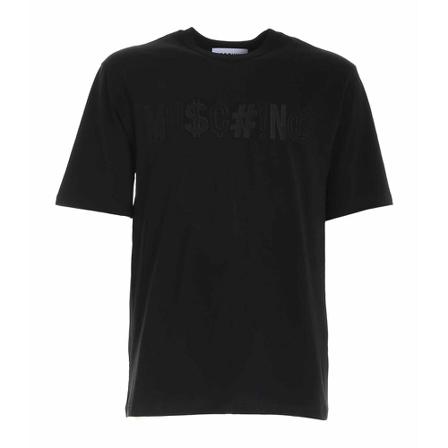 Moschino, simbols t-shirt Czarny, Mężczyzna, Rozmiar: S