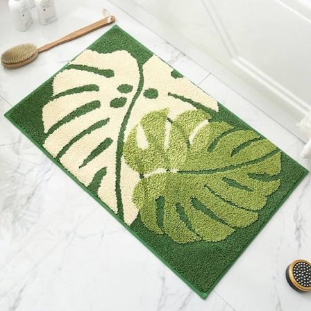 Leaf Rug Leaf Bath Mat Leaf Kylpyhuonematto