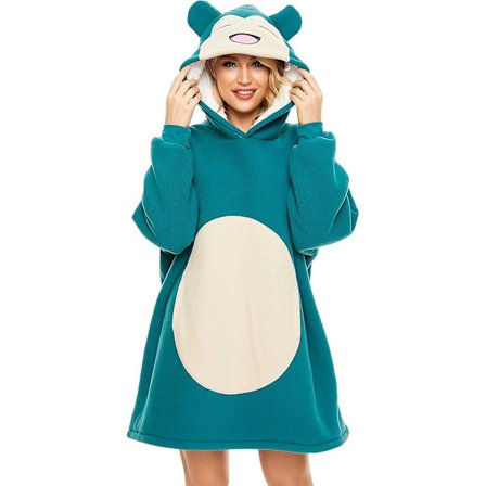 Snorlax Blanket Hettegenser Cartoon Huggle Hettegenser Oversized Sherpa Blanket -ge