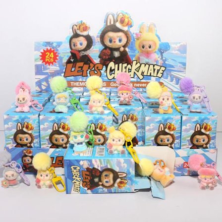 Monster Adventskalender, hul gledeanheng, nøkkelring, pynt, barnegave (24 overraskelsesblindboks trendy leker) julegaver