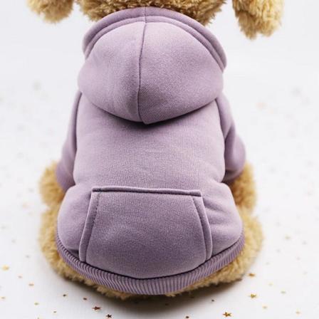 Hunde Koselig Kjæledyr Varm Bomullshettegenser Jakke Frakk Valp Vinterklær Kjæledyr Kostyme Purple S