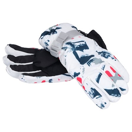 2 Par Skihandsker Vandtætte Vindtætte Snehandsker Antislip Børstet til Vintersport i Koldt Vejr (Rød Hvid)