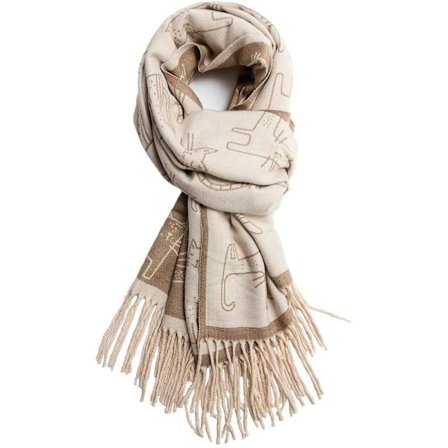 Naisten hapsutettu huivi kissakuvioinen viitta talvi iso pehmeä kashmir