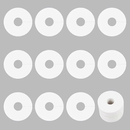 150 stk. Drikkenavnetags til vinglas Papir Vinglasmarkør Blankt Vinglascharm 70 mm Rund Brun/Hvid Cocktail Champagne Tag Identif (FMY)