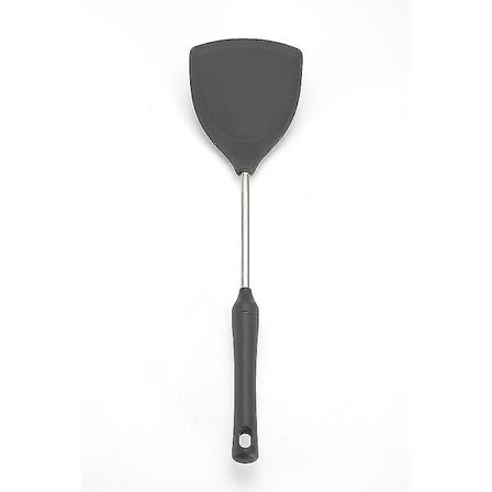 Silikon Køkkenudstyr, Rustfrit Stål Spatel, Non-stick Spatel, Køkkenredskaber (1 stk - grå)