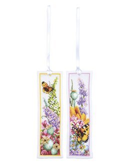 Stickpackung Lesezeichen Blumenstrauß 2-er Pack