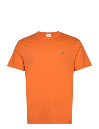 Reg Shield Ss T-Shirt Tops T-Kortærmet Skjorte Orange GANT