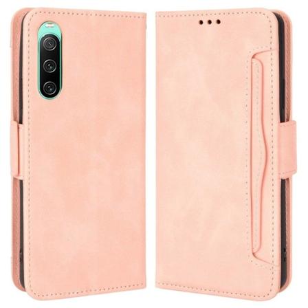 Modernt Sony Xperia 10 IV fodral med plånbok - Rosa Rosa