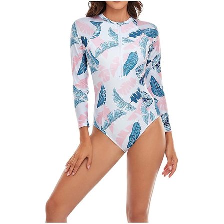 Kvinnors långärmade baddräkt i ett stycke