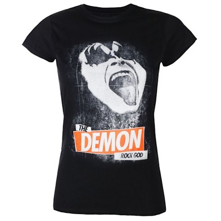 Kiss Dam The Demon Rock Bomull T-shirt S Svart