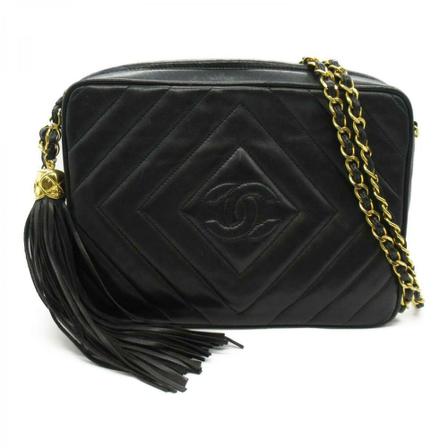 Chanel Vintage Pre-owned Cross Body Väska svart, Dam Vintage Väskor, Dam, Storlek: ONE SIZE