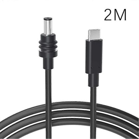 For Starlink Mini USB C til DC 5.5mm x 2.1mm Strømkabel, 20V 100W Ladekabel, Erstatningskabel For Starlink Mini Deler størrelse 2m