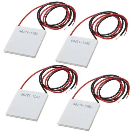 4x 12v 5.8a 65w Tec1-12706 Termoelektrisk Kjølekjøling Peltier Plate Modul 40x40mm