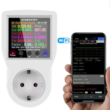 WIFI Smart Socket Digital Wattmätare Elmätare