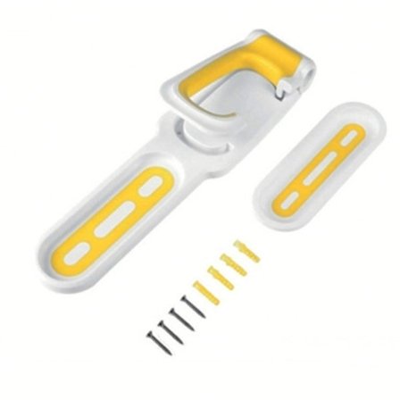 Vertikal cykelväggshängare Enkel användning Praktisk cykelupphängningsställ Cykelväggfäste för garage Vit Gul