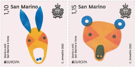 San Marino - EUROPA 2022 / Sagn & myter - Postfrisk sæt 2v