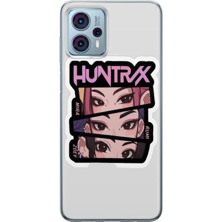 Yhteensopiva Puhelinkuori Motorola Moto G23 K-pop-inspiroitunut futuristinen tyttöryhmä neonvaloissa ja kosminen sci-fi-kohtaus