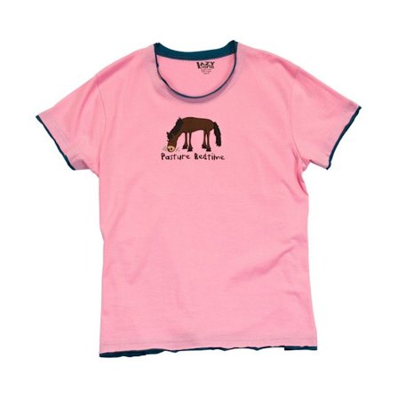 LazyOne Dam/Dam Pasture Bedtime PJ T-Shirt S Rosa