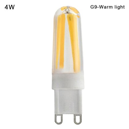 Kristalllampa G9 E14 LED-lampa 4WG9-VARMT LJUS