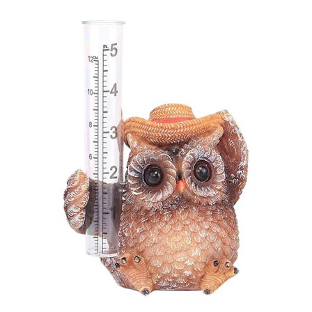 Black Friday Tilbud Overraskelses Ugle Regnmåler Dekorative Ornamenter Have Vandmåler Med Målerør