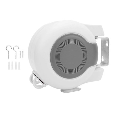 Sisäänvedettävä pyykkinaru, kestävä kaksoispyykkinaru, tilaa säästävä pyykinkuivaus sisällä ja ulkona