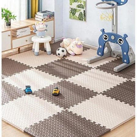 lekematte baby 16 deler – puslespillmatte og krabbematte for gulvbeskyttelse 30x30 cm