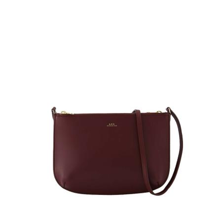 A.p.c., Sarah Bag in Leather Czerwony, Kobieta, Rozmiar: ONE Size
