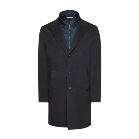 Hugo Boss, Single-Breasted Coats Blauw, Heren, Maat:L