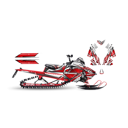 Dekalkit SweTown Bubbel Röd - Polaris Axys 800 Pro RMK 155 2016-2020