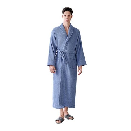 Snabbtorkande Absorberande Badrock Mjukt Tyg Bekväm för Hem Hotell Användning Blå