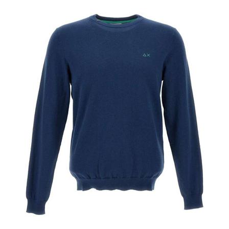 Sun68 Round-neck Strik Blå, Herre Strik