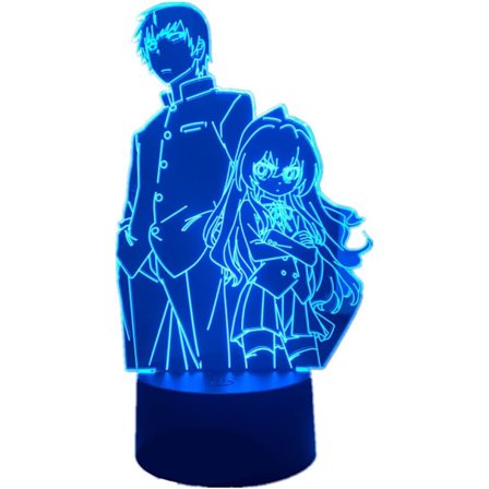 Akryyli LED-valo Anime Toradora Taiga Aisaka hahmo yövalo RGB 16 väriä kosketus kaukosäätimellä makuuhuoneen sisustus