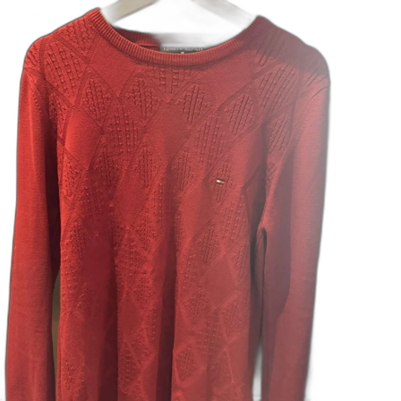 Röd stickad tröja Tommy Hilfiger