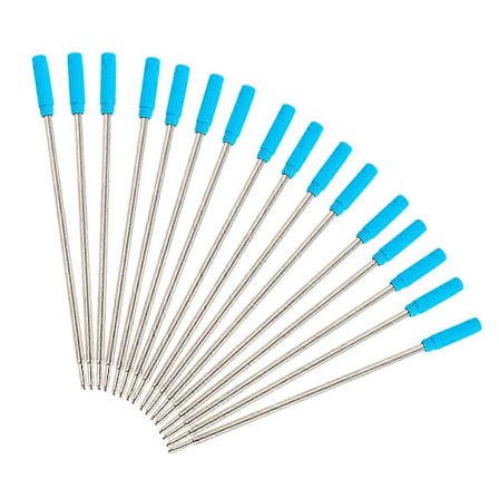 Bläckpatroner 50 st Blått bläck Metallkonstruktion Smidig skrift Perfekt för kontor eller skola