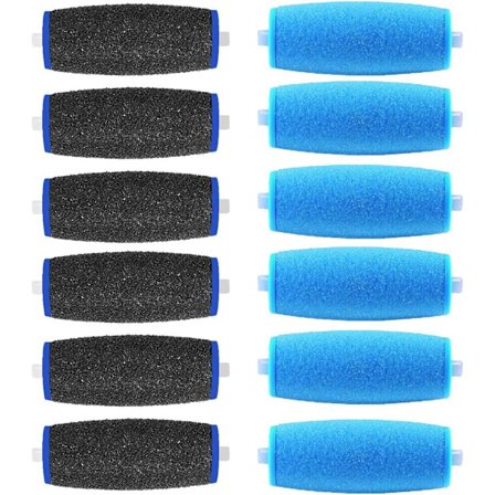 Förpackning med 12 extra utbytesrullar för Amope Medi, kompatibla med Foot File 6 & 6