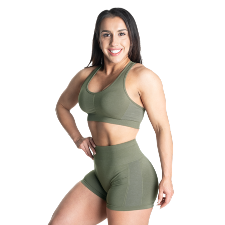 Better Bodies Scrunch Sports Bra, Washed Green