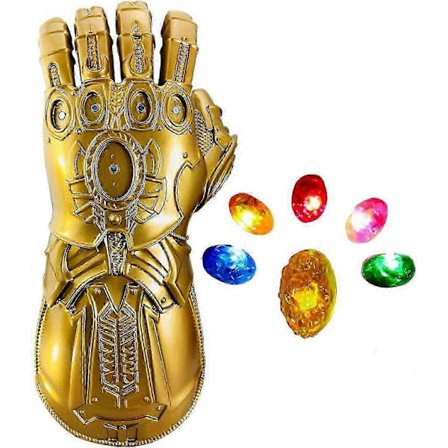 Infinity War Thanos Infinity Gauntlet med elektroniske aftagelige glødende Infinity Stones Cosplay Hal