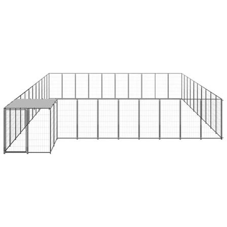 Vidaxl Hundgård Svart 31,46 M² Stål Svart