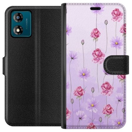 Yhteensopiva Lompakkokotelo Motorola Moto E13 Petal Reverie Lilac Mist