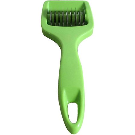 Kök Grön Lök Slicer Dicer, Scallion Shredder Säker Manuell Grönsaksvals Cutter Selleri Herb Mincer med 9 Rostfria Stålblad