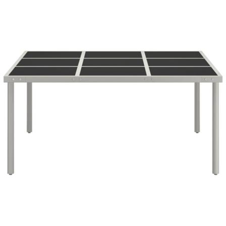 Vidaxl Trädgårdsbord 170x170x74,5 Cm Stål Och Glas Svart
