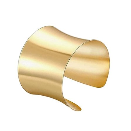 Åben Armlæn Armbånd Manchet Armring A-GULD A-GULD